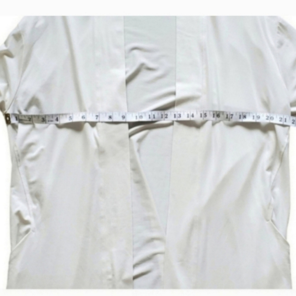 Eileen Fisher Cream Cardigan Tencil Open Drape Sweater Small - Picture 6 of 9